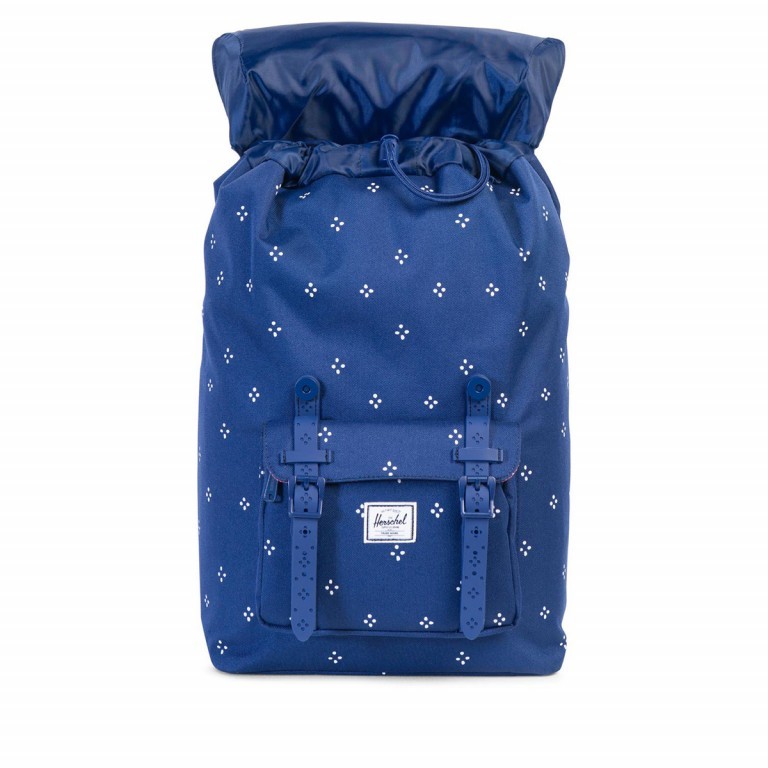 Rucksack Little America Medium Rubber Straps Volumen 14 Liter Focus Twilight Blue Rubber, Farbe: blau/petrol, Marke: Herschel, EAN: 0828432123421, Abmessungen in cm: 28x43x12, Bild 3 von 4