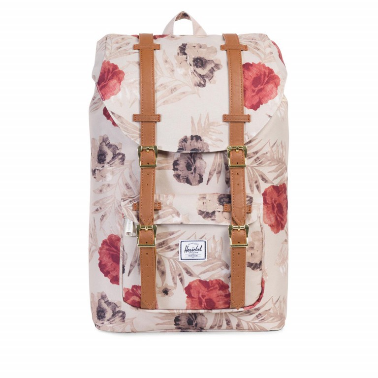 Rucksack Little America Medium Volumen 14 Liter Pelican Flora, Farbe: weiß, Marke: Herschel, EAN: 0828432123445, Abmessungen in cm: 28x43x12, Bild 1 von 4