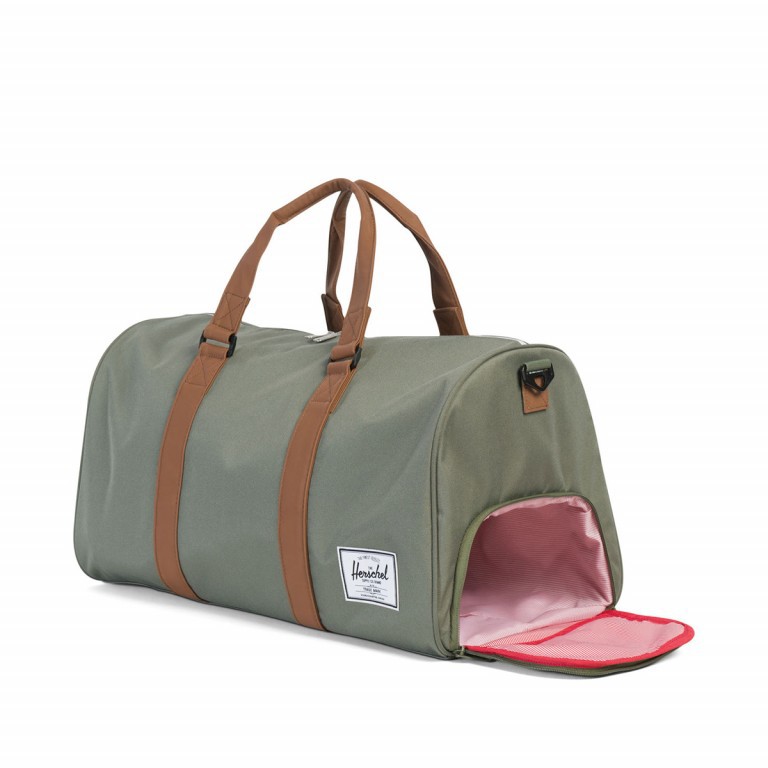 Reisetasche Novel Deep Lichen Green Tan, Farbe: grün/oliv, Marke: Herschel, EAN: 0828432123858, Abmessungen in cm: 52x29x25, Bild 3 von 3