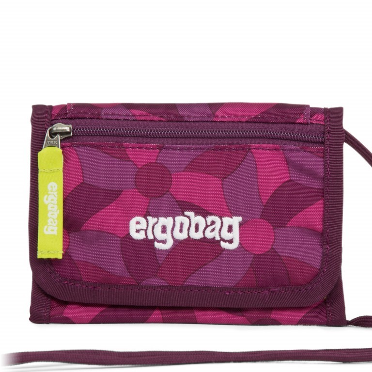 Brustbeutel NachtschwärmBär, Farbe: rot/weinrot, rosa/pink, Marke: Ergobag, EAN: 4057081011520, Abmessungen in cm: 14x10x1, Bild 1 von 3