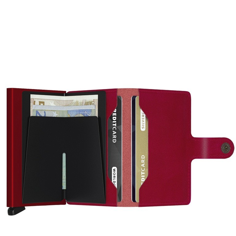 Geldbörse Miniwallet Original Red Red, Farbe: rot/weinrot, Marke: Secrid, EAN: 8718215285878, Abmessungen in cm: 6.8x10.2x2.1, Bild 3 von 5