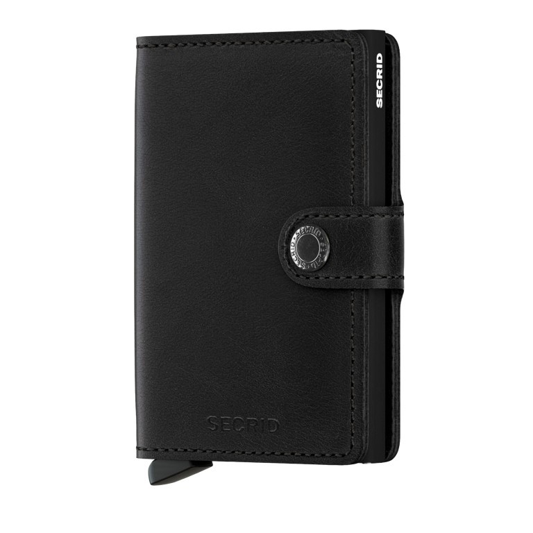 Geldbörse Miniwallet Vintage Black, Farbe: schwarz, Marke: Secrid, EAN: 8718215282020, Abmessungen in cm: 6.8x10.2x1.6, Bild 1 von 3