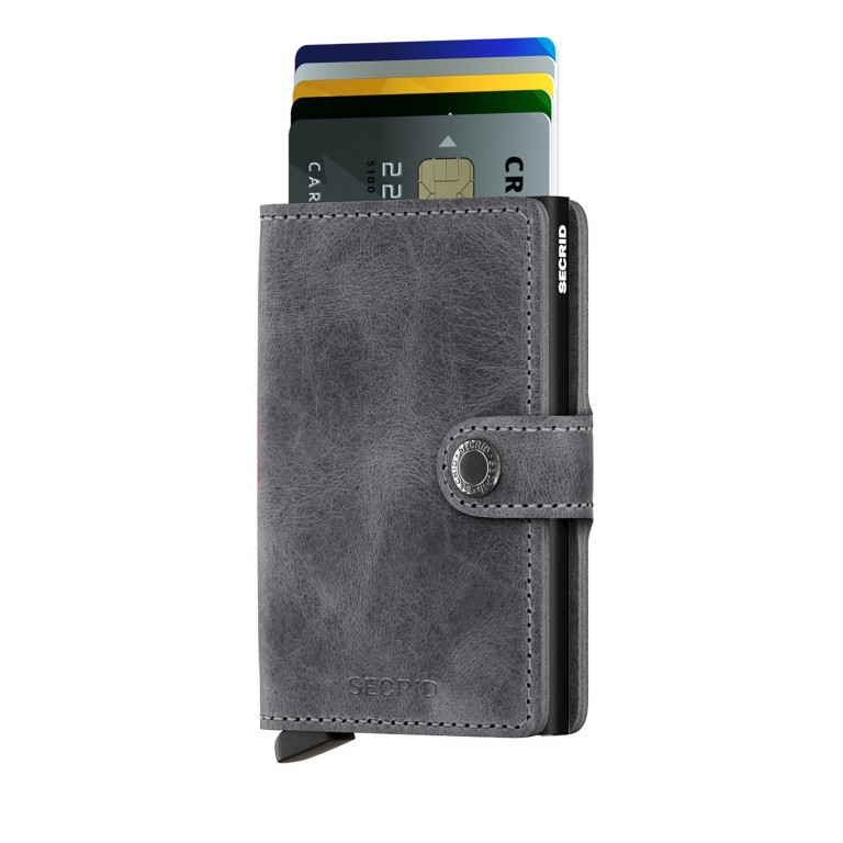 Geldbörse Miniwallet Vintage Grey Black, Farbe: grau, Marke: Secrid, EAN: 8718215285939, Abmessungen in cm: 6.8x10.2x1.6, Bild 3 von 3