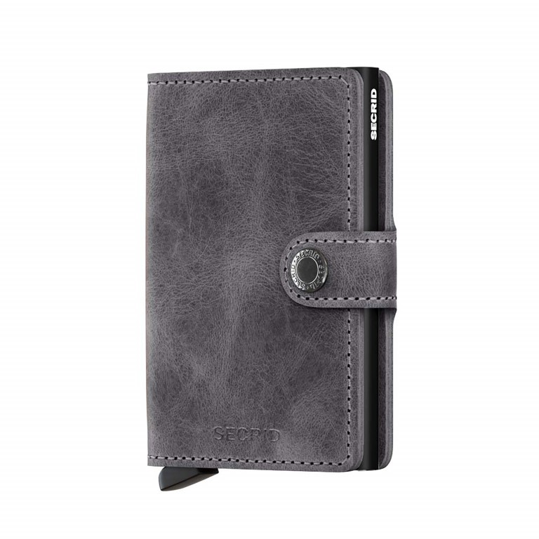 Geldbörse Miniwallet Vintage Grey Black, Farbe: grau, Marke: Secrid, EAN: 8718215285939, Abmessungen in cm: 6.8x10.2x1.6, Bild 1 von 3