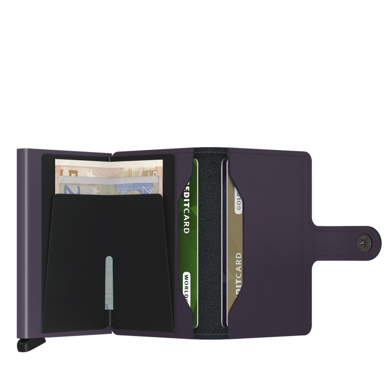 Geldbörse Miniwallet Matte Dark Purple, Farbe: flieder/lila, Marke: Secrid, EAN: 8718215284208, Abmessungen in cm: 6.8x10.2x2.1, Bild 3 von 5
