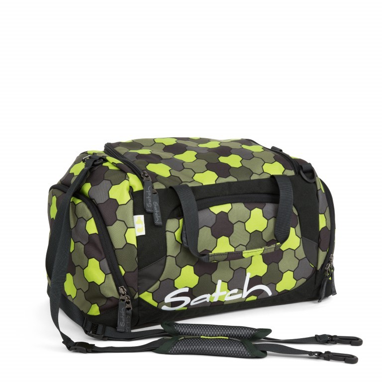 Sporttasche Jungle Flow, Farbe: anthrazit, gelb, Marke: Satch, EAN: 4057081012909, Abmessungen in cm: 45x25x25, Bild 1 von 5