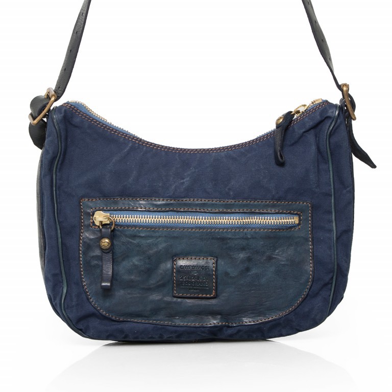 Beuteltasche Canvas C4473-TEVLTC Druck Blau, Farbe: blau/petrol, Marke: Campomaggi, Abmessungen in cm: 29x23x11, Bild 5 von 5