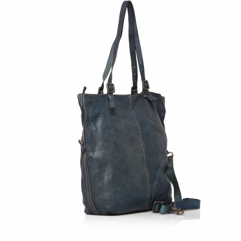 Shopper C4601-REVL Leder Blu, Farbe: blau/petrol, Marke: Campomaggi, Abmessungen in cm: 34x40x12, Bild 2 von 4