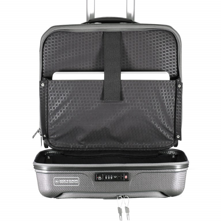 Pilotenkoffer Lite-Biz Spinner Rolling Tote mit Laptopfach 17,0 Zoll Eclipse Grey, Farbe: grau, Marke: Samsonite, EAN: 5414847664861, Abmessungen in cm: 44x43x23, Bild 3 von 11