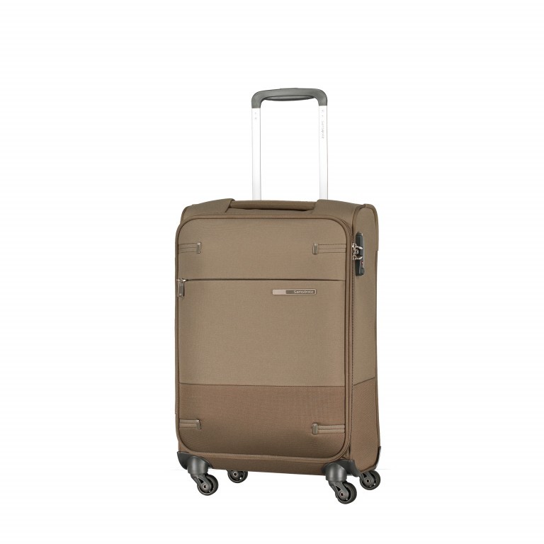 Koffer base-boost Spinner 55 Walnut, Farbe: taupe/khaki, Marke: Samsonite, EAN: 5414847744020, Abmessungen in cm: 35x55x20, Bild 1 von 6