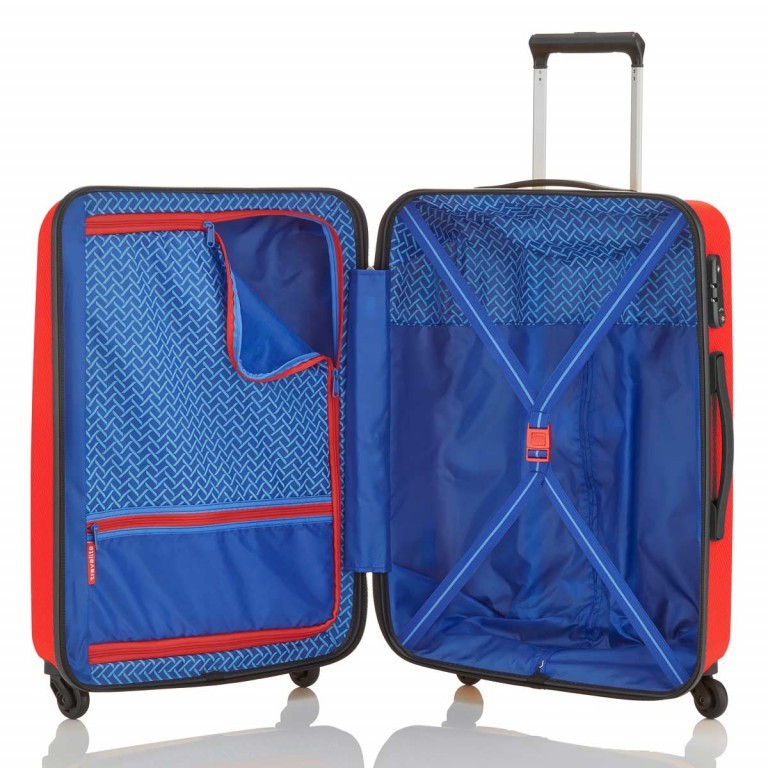 Koffer Uptown 65 cm Blau, Farbe: blau/petrol, Marke: Travelite, EAN: 4027002057784, Abmessungen in cm: 45x65x26, Bild 3 von 4