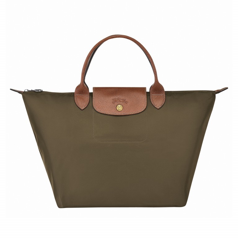 Handtasche Le Pliage Handtasche M Khaki, Farbe: taupe/khaki, Marke: Longchamp, EAN: 3597921264620, Abmessungen in cm: 30x28x20, Bild 1 von 5