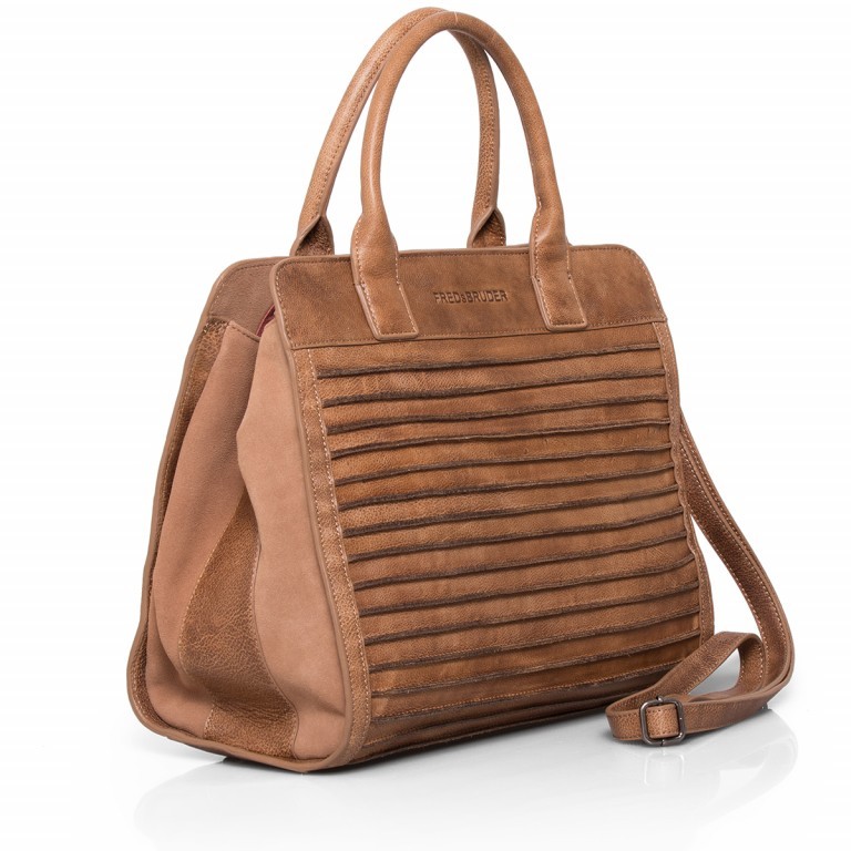 Shopper Große Liebe 67-531r 531 Almond, Farbe: cognac, Marke: FredsBruder, Abmessungen in cm: 35x31x12, Bild 2 von 4