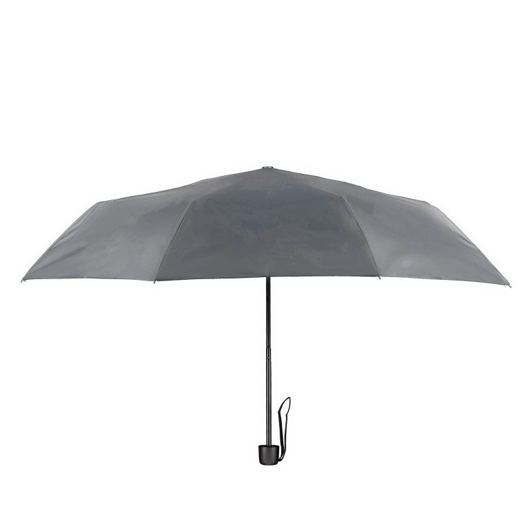 Schirm Super Mini Manuell Grau, Farbe: grau, Marke: Hausfelder Manufaktur, EAN: 4065646004863, Bild 2 von 3
