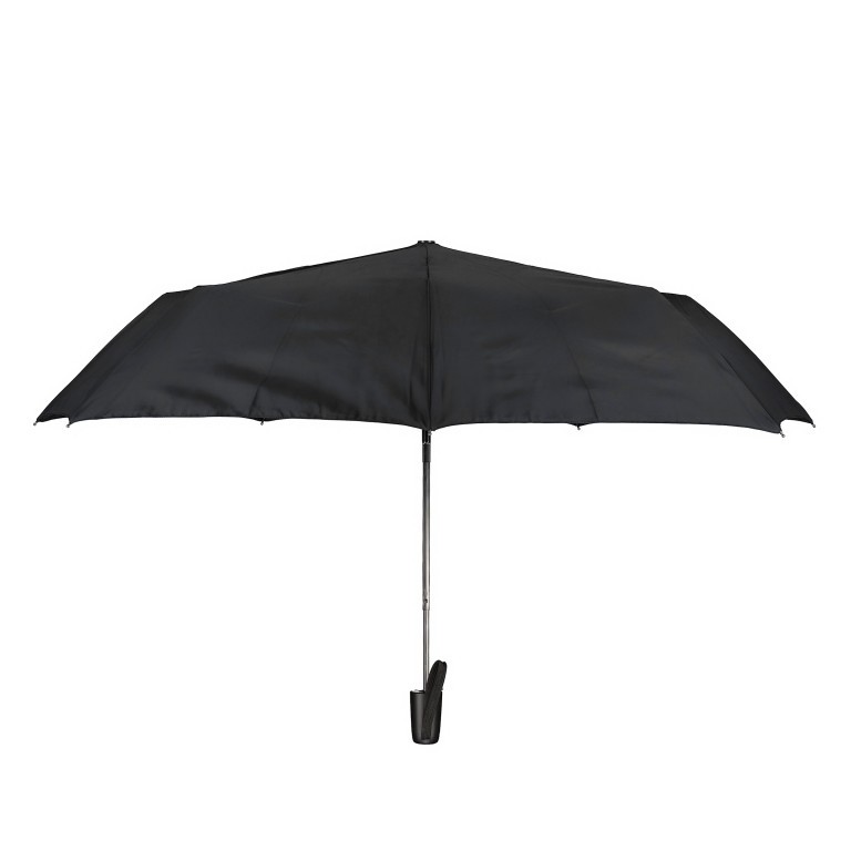 Schirm Mini Automatik Schwarz, Farbe: schwarz, Marke: Hausfelder Manufaktur, EAN: 4065646004917, Bild 2 von 3