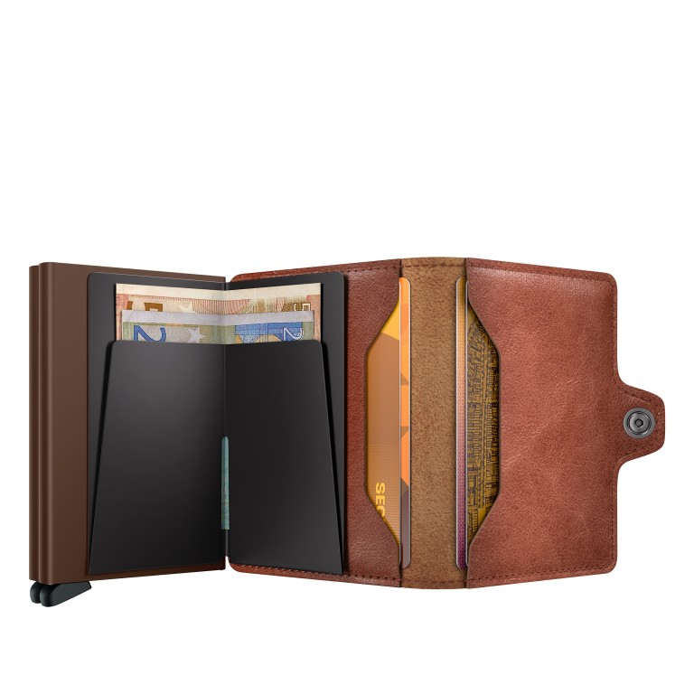 Geldbörse Twinwallet Vintage Cognac Brown, Farbe: braun, Marke: Secrid, EAN: 8721077500683, Abmessungen in cm: 7x10.2x2.5, Bild 3 von 4