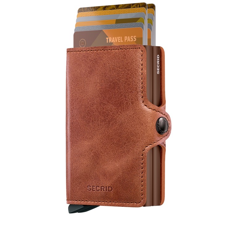 Geldbörse Twinwallet Vintage Cognac Brown, Farbe: braun, Marke: Secrid, EAN: 8721077500683, Abmessungen in cm: 7x10.2x2.5, Bild 4 von 4