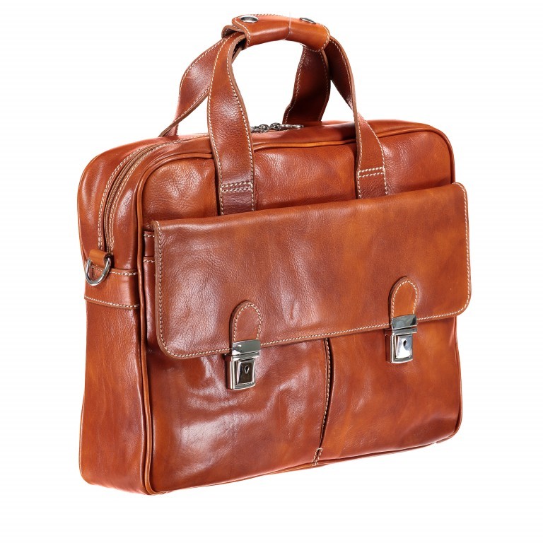 Aktentasche Alessia Cognac, Farbe: cognac, Marke: Assima, Abmessungen in cm: 39x29x11, Bild 2 von 7