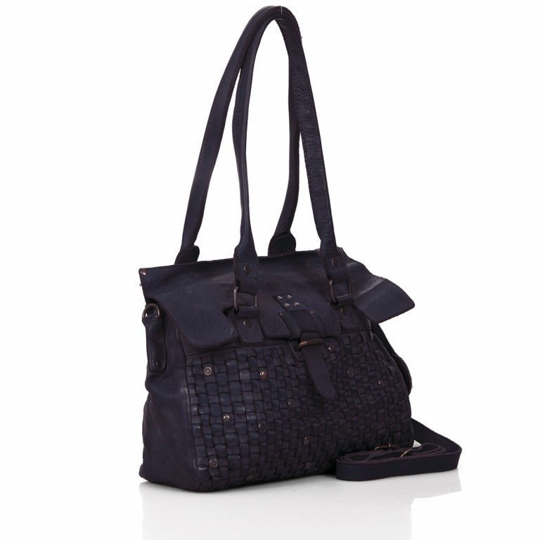 Shopper Soft-Weaving Joba B3.6070 Midnight Navy, Farbe: blau/petrol, Marke: Harbour 2nd, Abmessungen in cm: 31.5x27x10, Bild 2 von 4