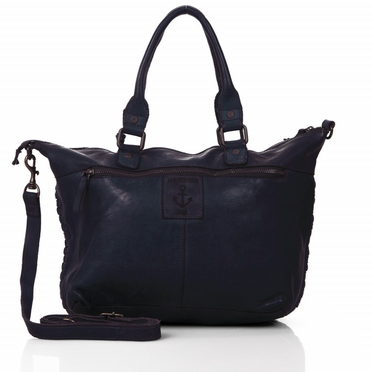 Shopper Soft-Weaving Tora B3.6074 Midnight Navy, Farbe: blau/petrol, Marke: Harbour 2nd, EAN: 4046478026940, Abmessungen in cm: 40x27x11, Bild 4 von 4