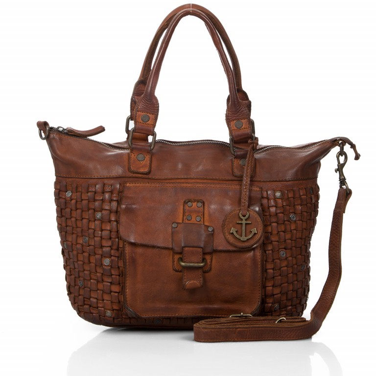 Shopper Soft-Weaving Tora B3.6074 Charming Cognac, Farbe: cognac, Marke: Harbour 2nd, EAN: 4046478026926, Abmessungen in cm: 40x27x11, Bild 1 von 4