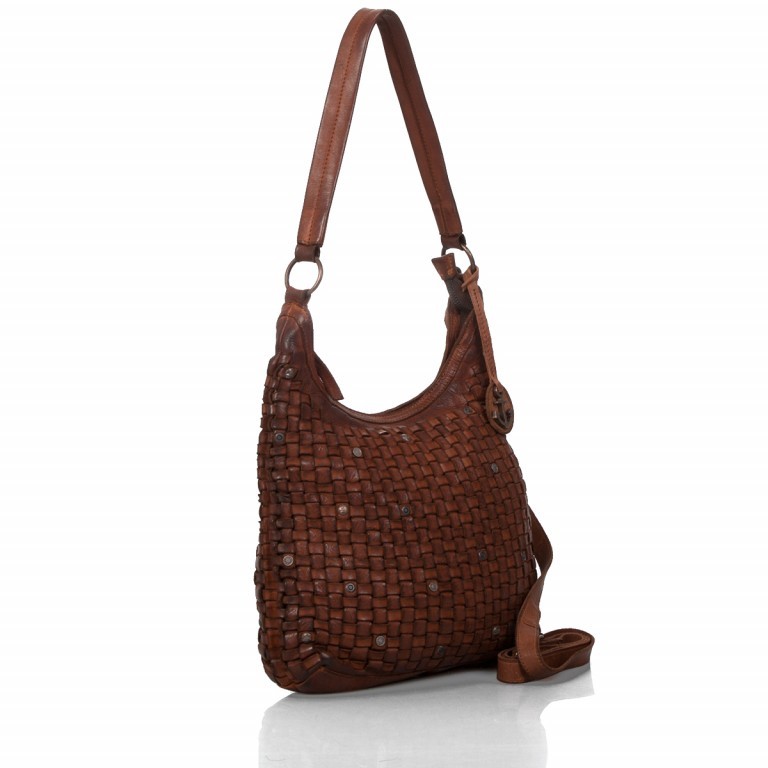 Beuteltasche Soft-Weaving Tuula B3.6104 Charming Cognac, Farbe: cognac, Marke: Harbour 2nd, EAN: 4046478026971, Abmessungen in cm: 30x33x9, Bild 2 von 4