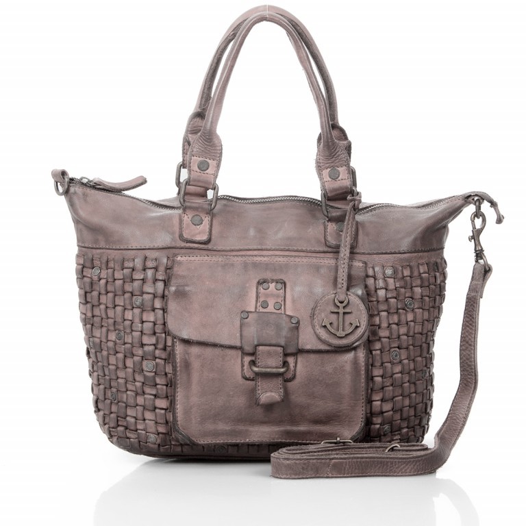 Shopper Soft-Weaving Tora B3.6074 Stone Grey, Farbe: grau, Marke: Harbour 2nd, EAN: 4046478026933, Abmessungen in cm: 40x27x11, Bild 1 von 4