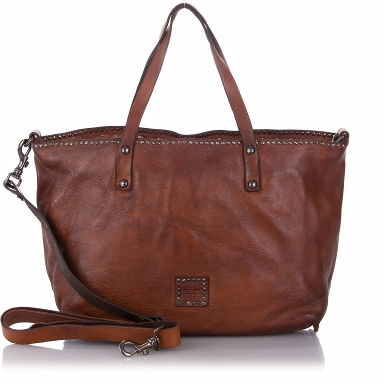 Shopper Bella Di Notte Leder Cognac, Farbe: cognac, Marke: Campomaggi, Abmessungen in cm: 45x28x12, Bild 4 von 4