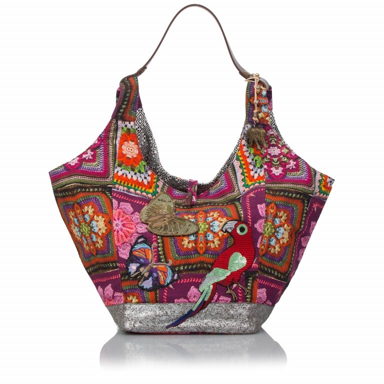 Beutel Cheyenne Canvas Metallic 117-5200 Mexicana, Farbe: bunt, Marke: Anokhi, Abmessungen in cm: 34x36x24, Bild 1 von 4