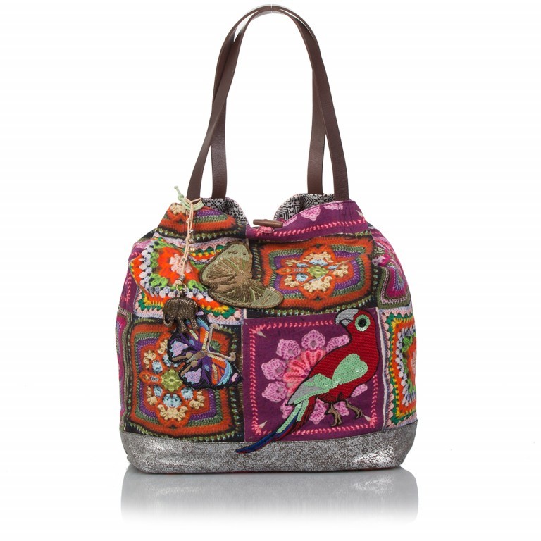 Shopper Cheyenne Canvas Metallic 117-5201 Mexicana, Farbe: bunt, Marke: Anokhi, Abmessungen in cm: 38x36x18, Bild 2 von 5