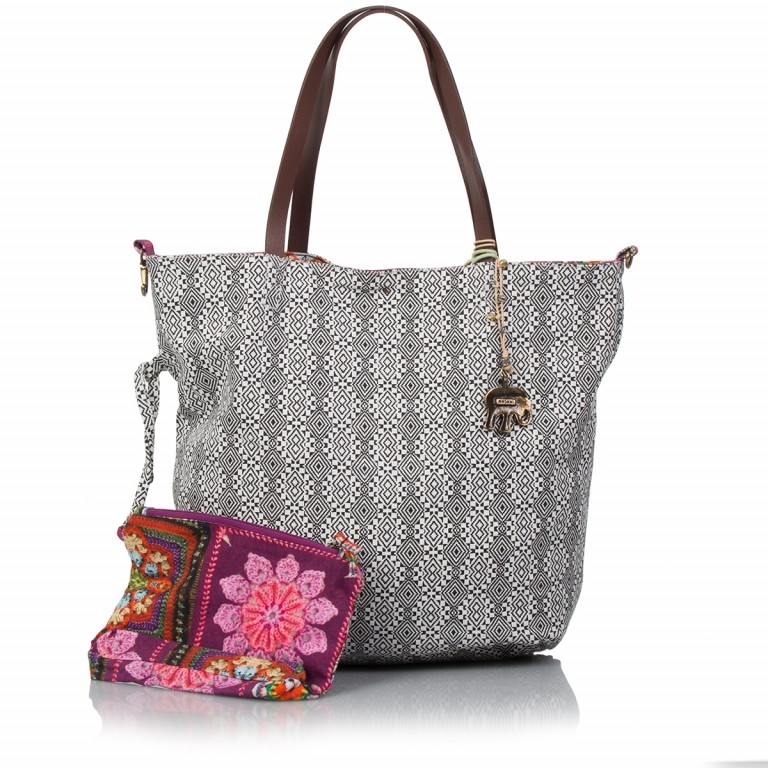 Shopper Cheyenne Canvas Metallic 117-5201 Mexicana, Farbe: bunt, Marke: Anokhi, Abmessungen in cm: 38x36x18, Bild 5 von 5