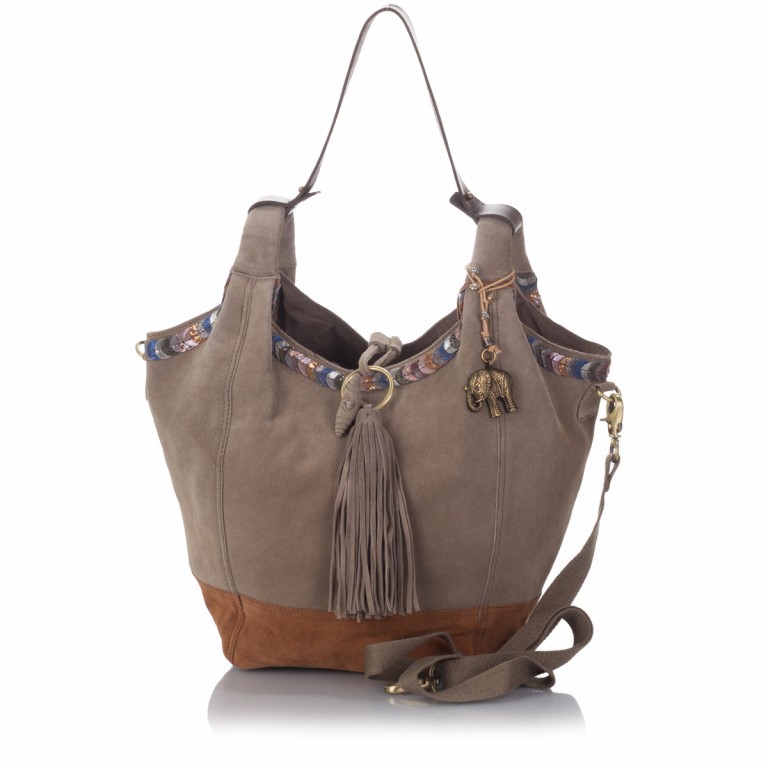 Shopper Jasira Pail Taupe, Farbe: taupe/khaki, Marke: Anokhi, Abmessungen in cm: 27x38x21, Bild 1 von 4