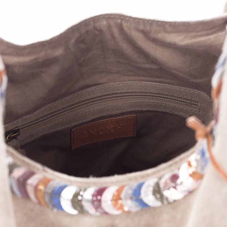 Shopper Jasira Pail Taupe, Farbe: taupe/khaki, Marke: Anokhi, Abmessungen in cm: 27x38x21, Bild 3 von 4