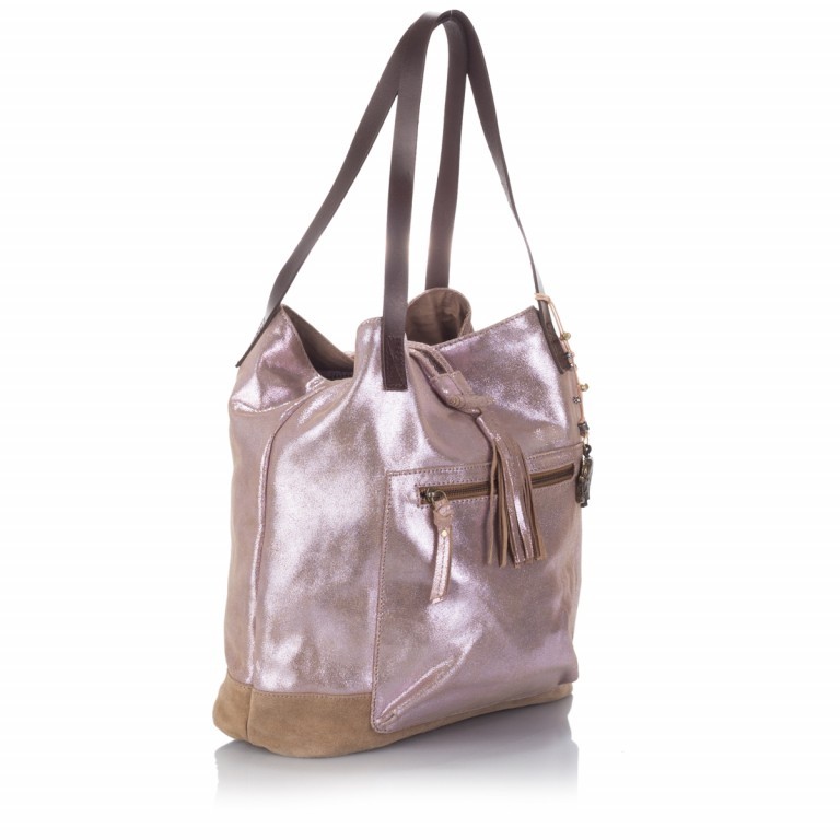 Shopper Kai 117-7126 Shiny Pink, Farbe: rosa/pink, Marke: Anokhi, Abmessungen in cm: 32x34x12.5, Bild 2 von 3