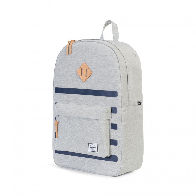 Rucksack Heritage Light Grey Crosshatch, Farbe: grau, Marke: Herschel, EAN: 0828432126668, Abmessungen in cm: 43x28x12, Bild 2 von 4