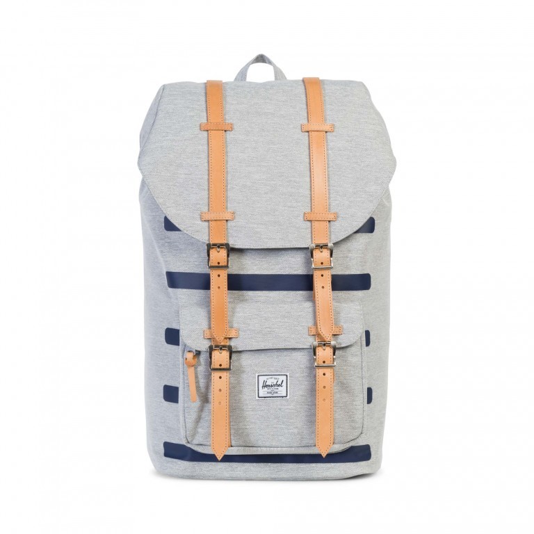 Rucksack Little America Volumen 23 Liter Light Grey Crosshatch, Farbe: grau, Marke: Herschel, EAN: 0828432126729, Abmessungen in cm: 28x50x17, Bild 1 von 4