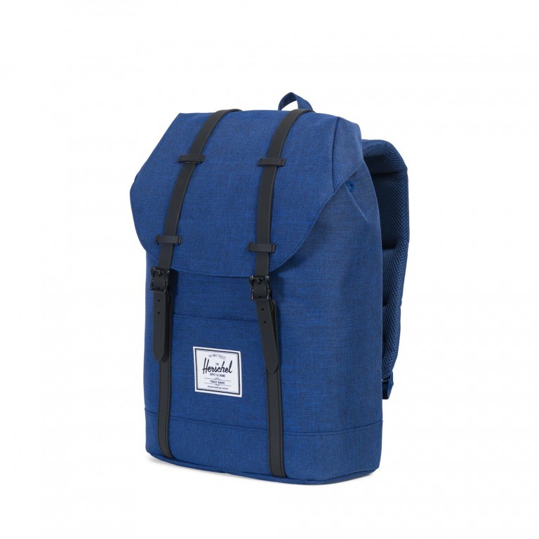 Rucksack Retreat Rubber Straps Volumen 18 Liter Eclipse Crosshatch Black Rubber, Farbe: blau/petrol, Marke: Herschel, EAN: 0828432123056, Abmessungen in cm: 34x46x12, Bild 2 von 5