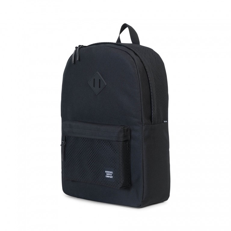Rucksack Heritage Aspect Volumen 19 Liter Black Rubber, Farbe: schwarz, Marke: Herschel, EAN: 0828432121434, Abmessungen in cm: 30x46x14, Bild 2 von 4