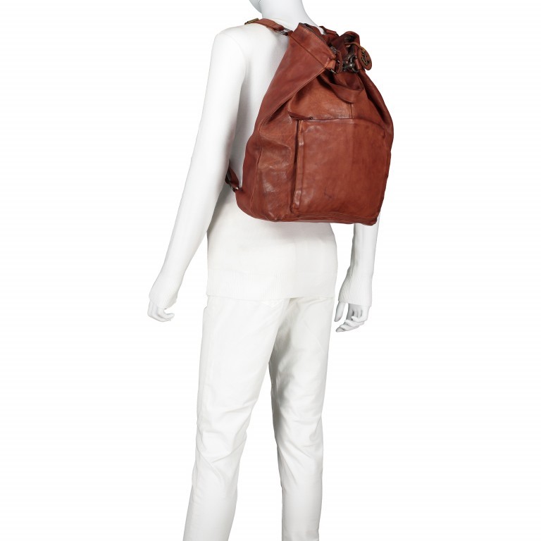 Rucksack Cool-Casual Herakles B3.5639 mit Laptopfach 15 Zoll Chocolate Brown, Farbe: braun, Marke: Harbour 2nd, EAN: 4046478025806, Abmessungen in cm: 41x42x13, Bild 6 von 7