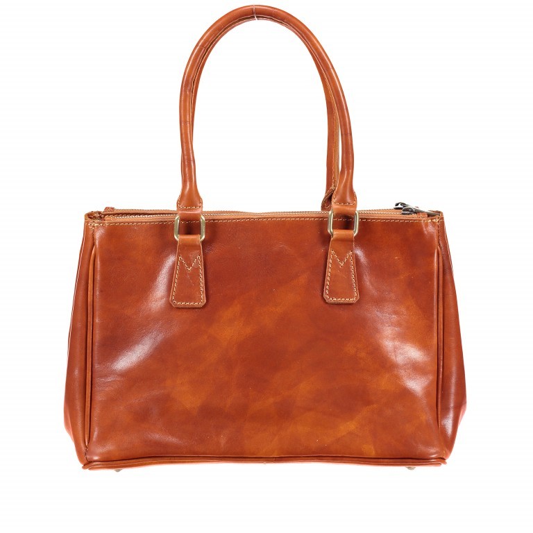 Shopper Toscana Cognac, Farbe: cognac, Marke: Hausfelder Manufaktur, EAN: 4065646000544, Abmessungen in cm: 37x25x16, Bild 5 von 7