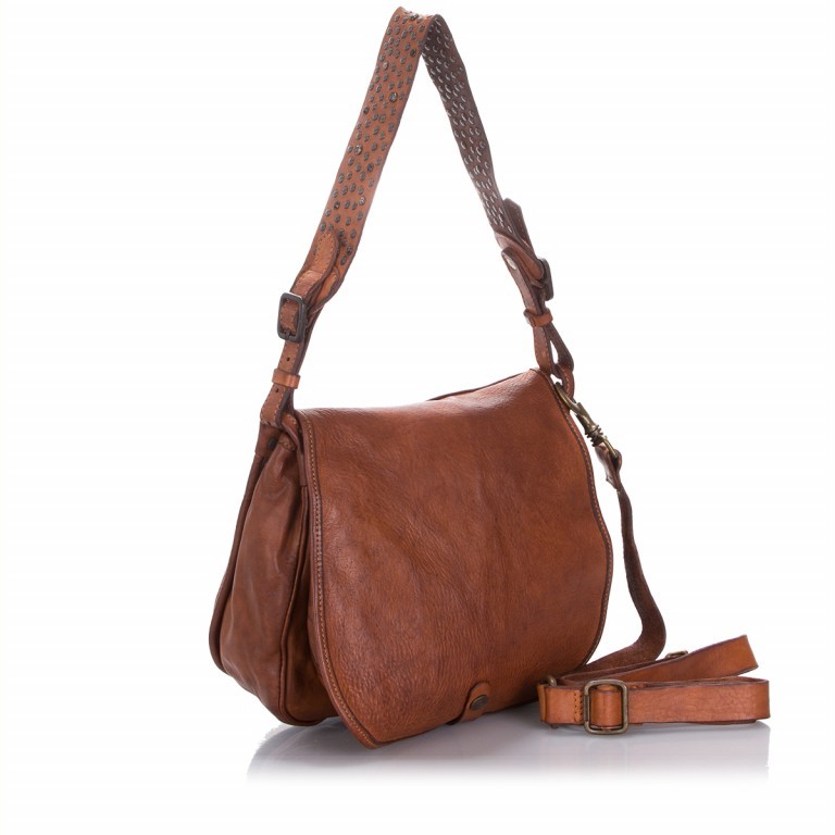 Umhängetasche C4281I-VL Leder Cognac, Farbe: cognac, Marke: Campomaggi, Abmessungen in cm: 32x26x12, Bild 2 von 5