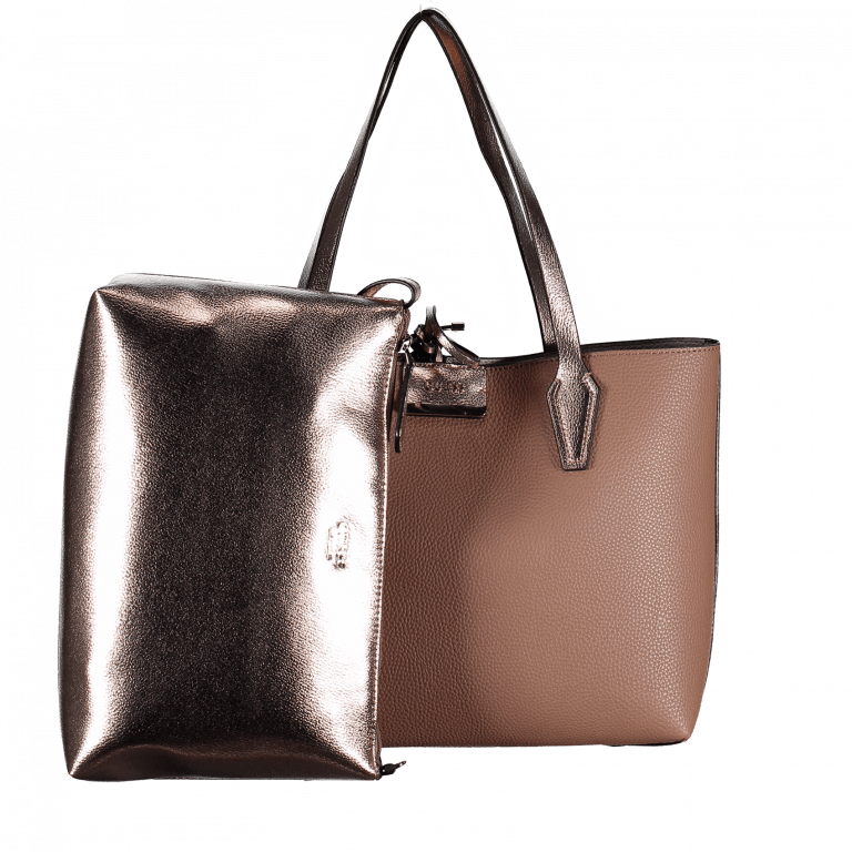 Shopper Bobbi Bag in Bag Latte Nude, Farbe: braun, Marke: Guess, Abmessungen in cm: 35.5x28x13, Bild 5 von 5