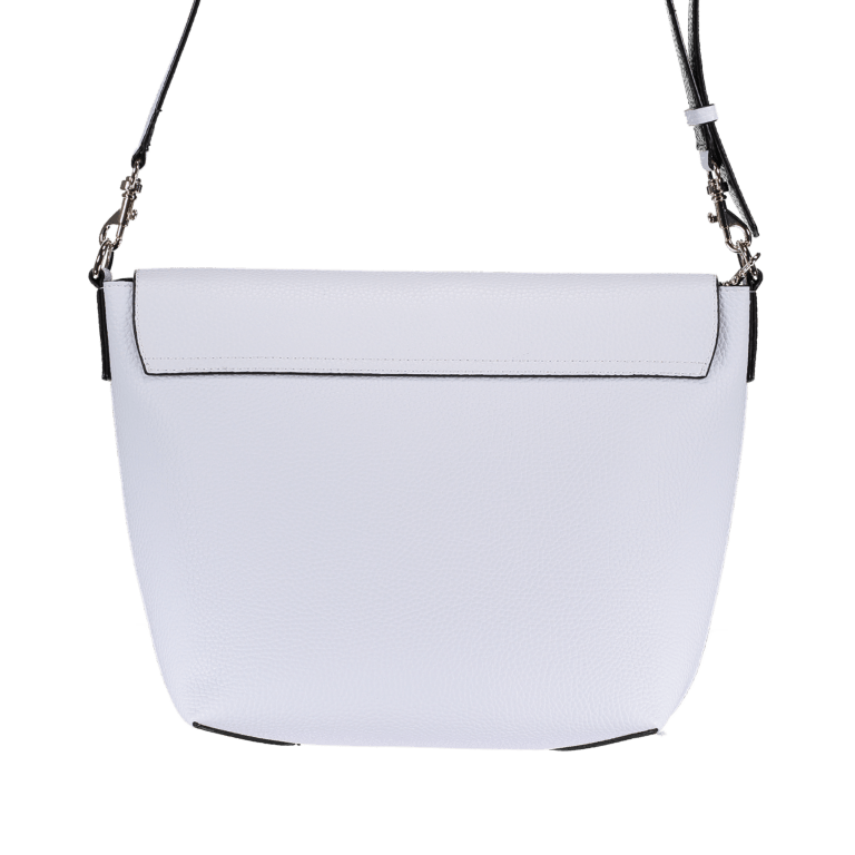 Umhängetasche Bobbi White Black, Farbe: weiß, Marke: Guess, Abmessungen in cm: 27x24x13, Bild 4 von 5