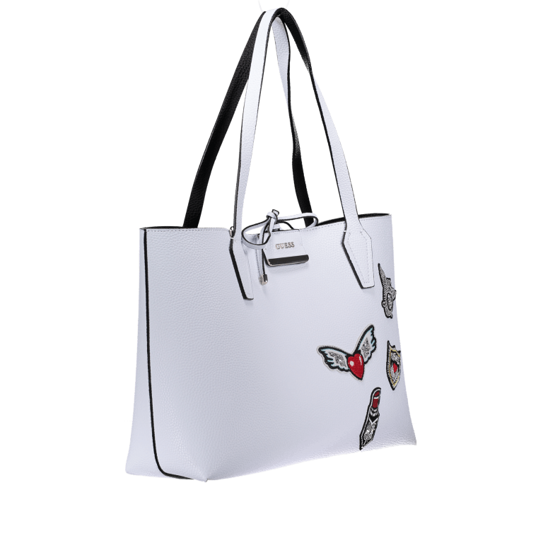 Shopper Bobbi Bag in Bag White Black, Farbe: schwarz, weiß, Marke: Guess, Abmessungen in cm: 35.5x28x13, Bild 2 von 6