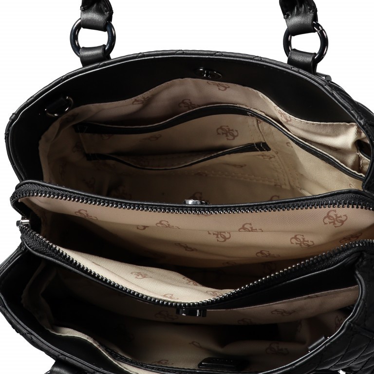 Handtasche Stassie Girlfriend Black, Farbe: schwarz, Marke: Guess, Abmessungen in cm: 25.5x20x12.5, Bild 4 von 6