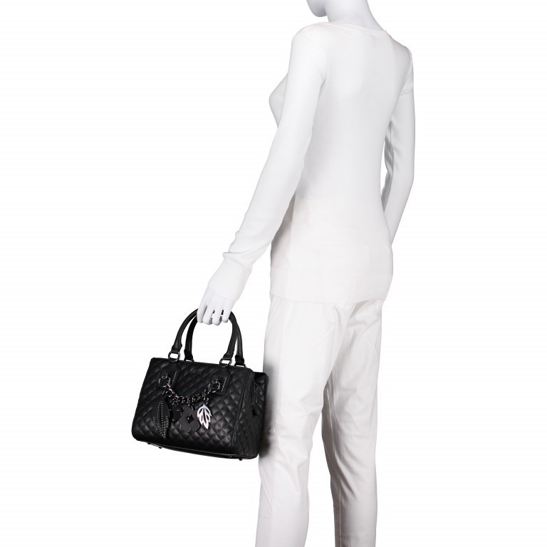 Handtasche Stassie Girlfriend Black, Farbe: schwarz, Marke: Guess, Abmessungen in cm: 25.5x20x12.5, Bild 6 von 6