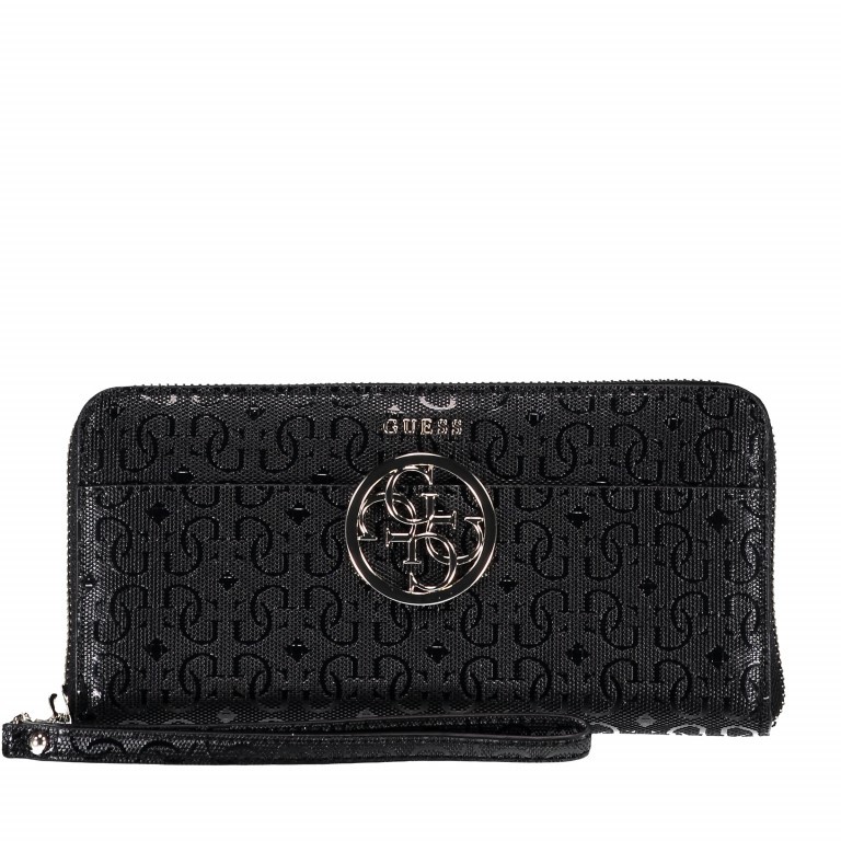 Geldbörse Kamryn Black, Farbe: schwarz, Marke: Guess, Abmessungen in cm: 21x10.5x2.5, Bild 1 von 3