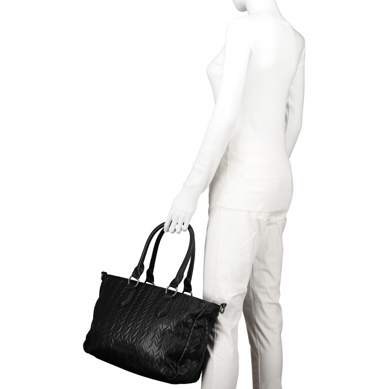 Shopper Nappa Aina Black, Farbe: schwarz, Marke: Fritzi aus Preußen, Abmessungen in cm: 35x28x14, Bild 7 von 7