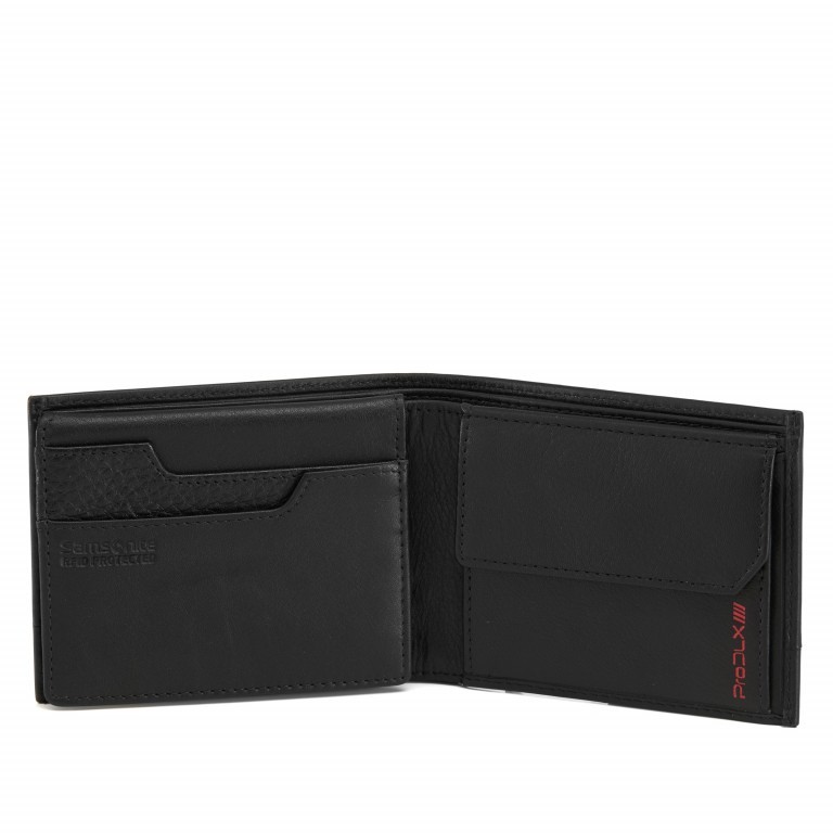 Geldbörse PRO-DLX 75425 mit RFID-Schutz Black, Farbe: schwarz, Marke: Samsonite, EAN: 5414847683565, Abmessungen in cm: 10.5x8.5x1.5, Bild 2 von 3