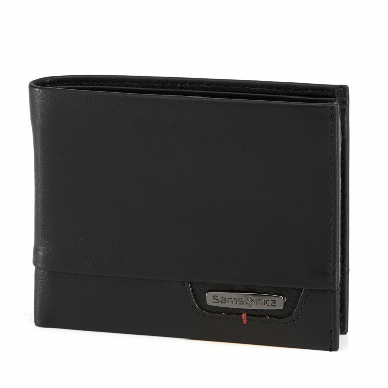 Geldbörse PRO-DLX 75425 mit RFID-Schutz Black, Farbe: schwarz, Marke: Samsonite, EAN: 5414847683565, Abmessungen in cm: 10.5x8.5x1.5, Bild 1 von 3